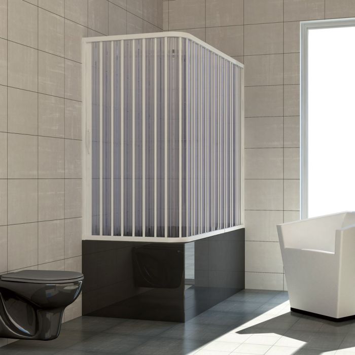 Box doccia sopravasca 70x150 in PVC mod. Nadia con apertura laterale