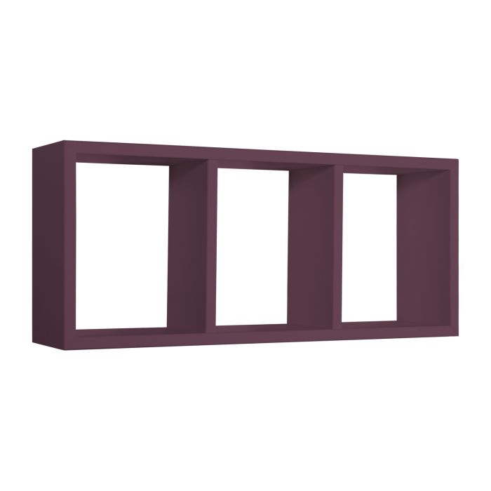 Mensola da parete 3 scomparti colore Viola mod. Tristano main product photo