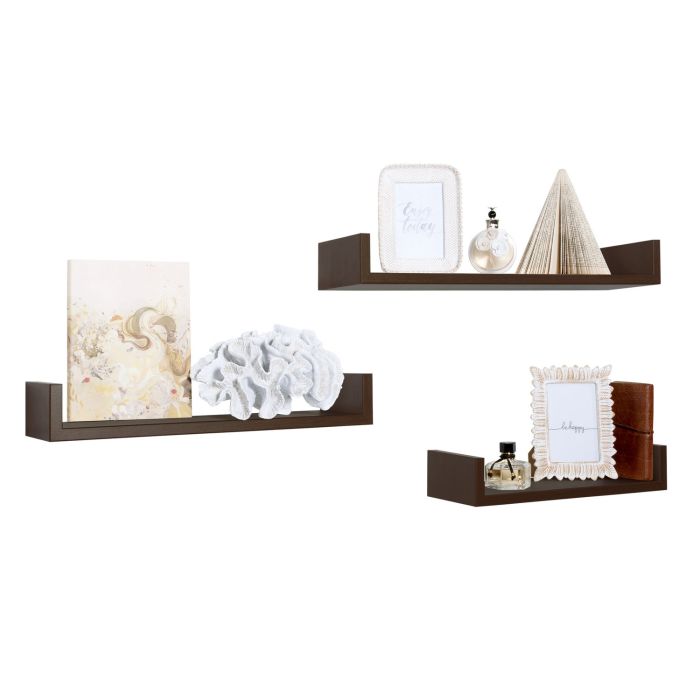 Mensole da Parete Set di 3 pz colore Wenge' mod. Calamita