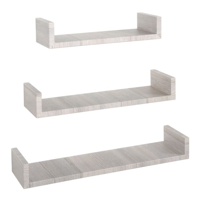 Mensole da Parete Set di 3 pz colore Rovere grigio mod. Calamita main product photo