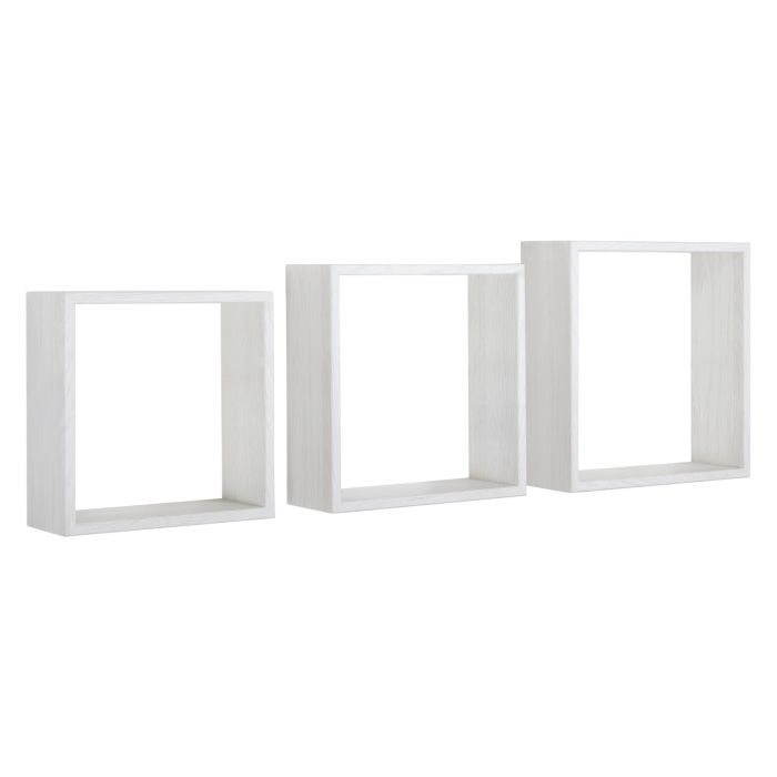 Mensole a cubo da parete set di 3 pz componibile colore Rovere sbiancato mod. InCubo Slim main product photo