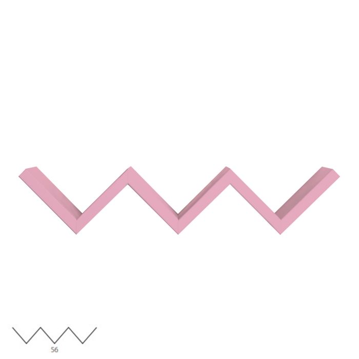 Mensola da parete colore Rosa 56 cm mod. Saetta