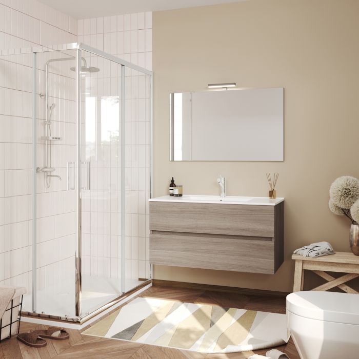 Composizione bagno modello EASY Rovere fumo 100 cm main product photo