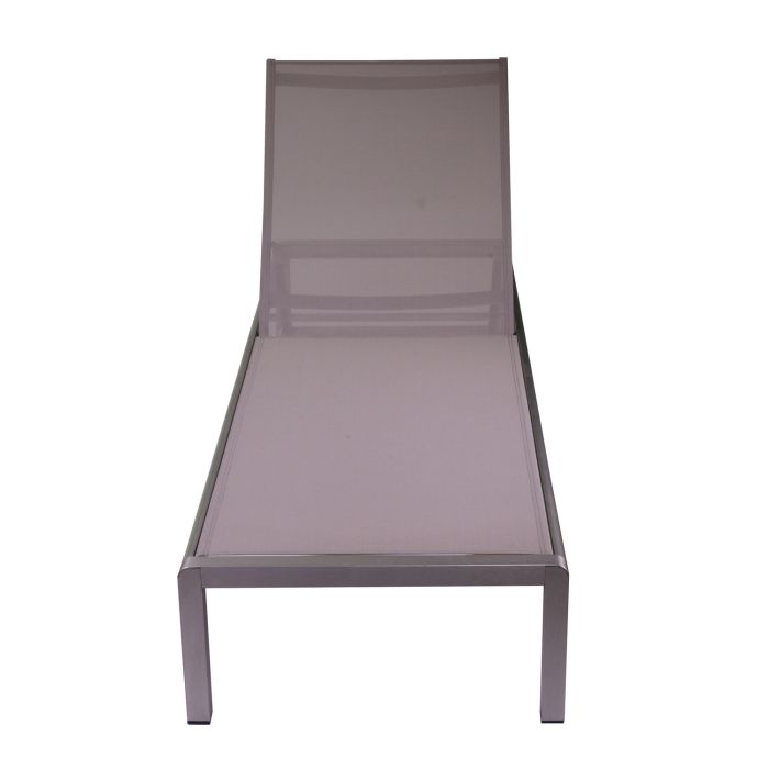 Lettino in Alluminio Grigio 197x64 cm 30 cm mod. Seattle