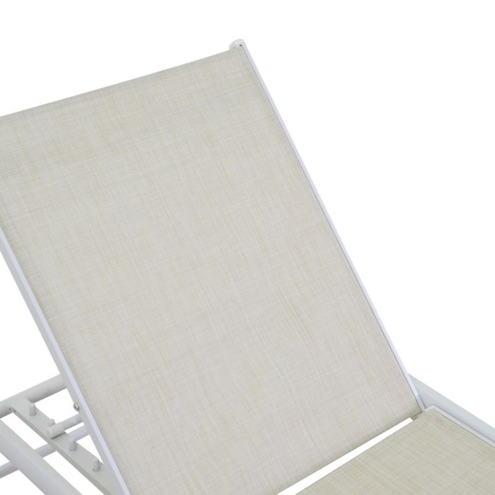 Lettino in Alluminio Bianco 195x55 cm 31 cm mod. Cleveland