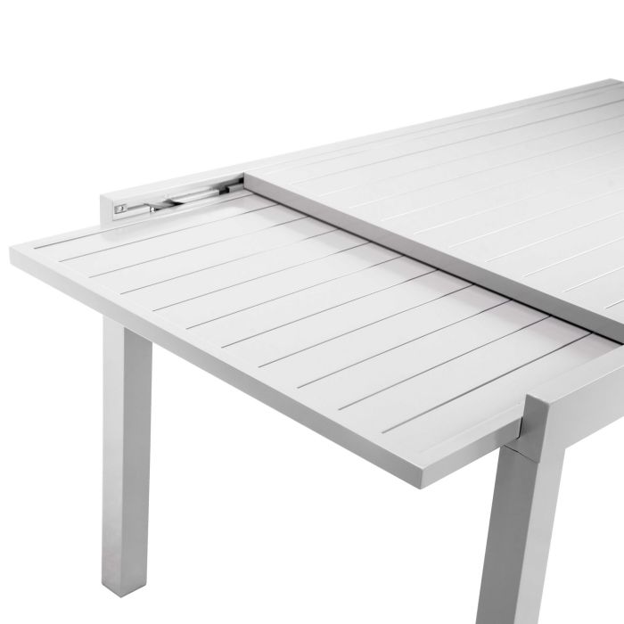 Tavolo estensibile in Alluminio Bianco 150/210x90 cm 73 cm mod. Sullivan