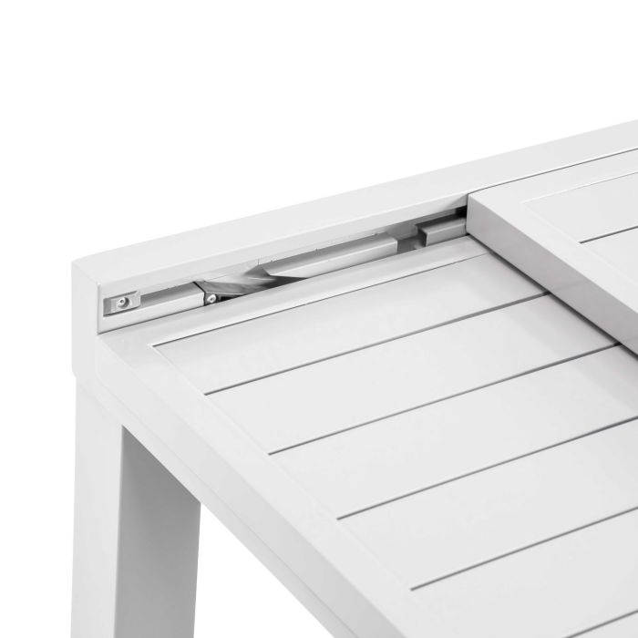 Tavolo estensibile in Alluminio Bianco 150/210x90 cm 73 cm mod. Sullivan