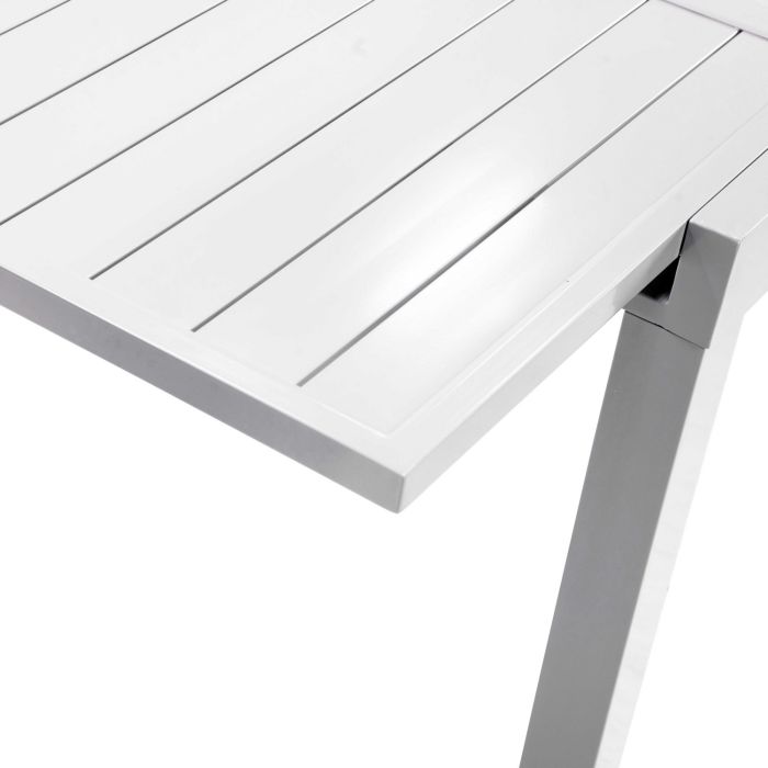 Tavolo estensibile in Alluminio Bianco 150/210x90 cm 73 cm mod. Sullivan