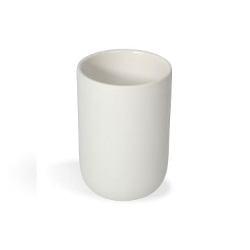 Porta Spazzolini da Appoggio Bianco Opaco in Ceramica Mod. Chloe