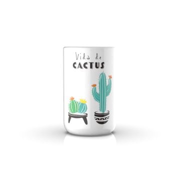 Porta Spazzolini da Appoggio Bianco in Ceramica Mod. Cactus
