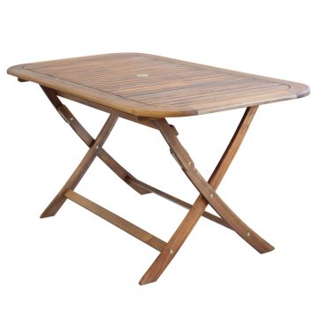 Tavolo pieghevole in legno massiccio 150x80 cm