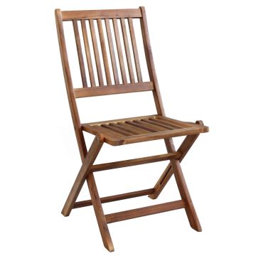 Sedia pieghevole senza braccioli in legno massiccio 46x59x94h cm mod. Pratika
