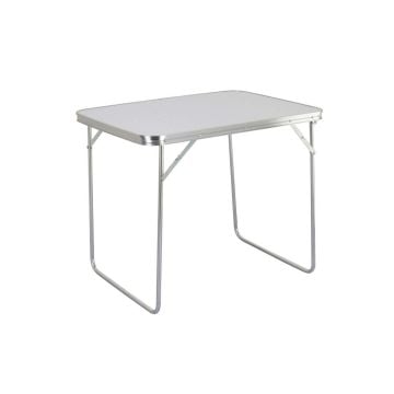 Tavolino pieghevole 80x60cm in metallo colore bianco