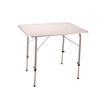 Tavolino pieghevole bianco regolabile in altezza in metallo 80x60cm mod.Professional
