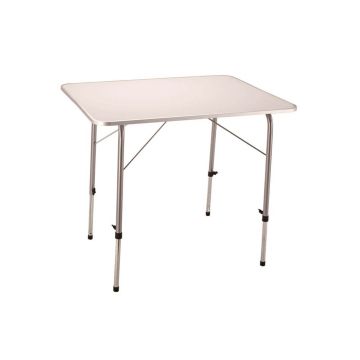 Tavolino pieghevole bianco regolabile in altezza in metallo 80x60cm mod.Professional
