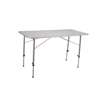Tavolino pieghevole bianco regolabile in altezza in metallo 120x60cm mod.Professional