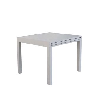 Tavolo allungabile in alluminio 90/180x90x75h cm colore Tortora mod. Hawaii