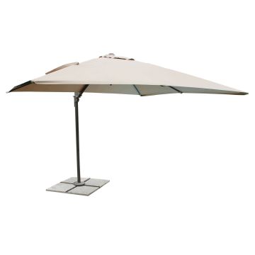Ombrellone da giardino 2x3 con telo in poliestere Ecrù palo Antracite antivento mod. Mercurio