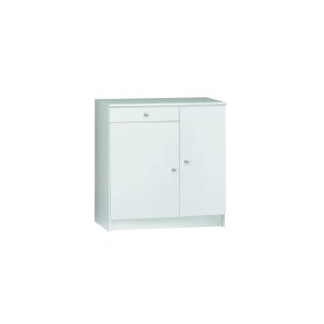 Mobile 2 ante 2 ripiani regolabili h 110 cm colore Bianco Lisco