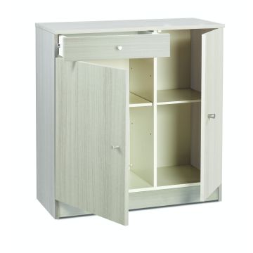 Mobile 2 ante 3 ripiani regolabili h 110 cm colore Eucalipto