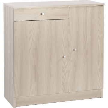 Mobile 2 ante 4 ripiani regolabili h 110 cm colore Olmo Chiaro