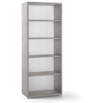 Mobile a giorno 4 ripiani h 182 cm colore Cemento