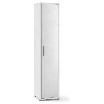 Colonna 1 anta 4 ripiani h 182 cm colore Ossido Bianco