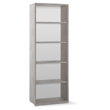 Mobile a giorno 4 ripiani h 199 cm colore Cemento