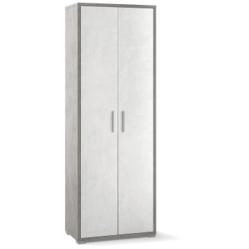 Armadio 2 ante 4 ripiani h 199 cm colore Ossido Bianco