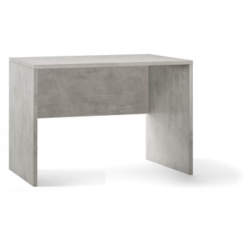 Scrivania ufficio con pannello frontale h 76 cm colore Cemento