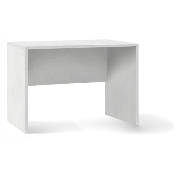 Scrivania ufficio con pannello frontale h 76 cm colore Ossido Bianco