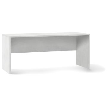 Scrivania ufficio con pannello frontale h 76 cm colore Ossido Bianco