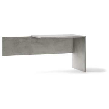 Allunga scrivania lato destro h 76 cm colore Cemento