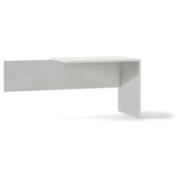 Allunga scrivania lato destro h 76 cm colore Cemento