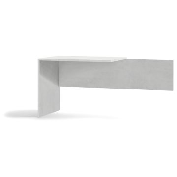 Allunga scrivania lato sinistro h 76 cm colore Ossido Bianco