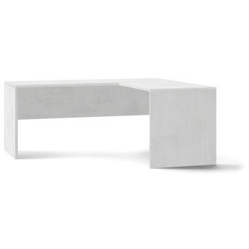 Scrivania angolare Sinistra angolare sinistra h 76 cm colore Ossido Bianco
