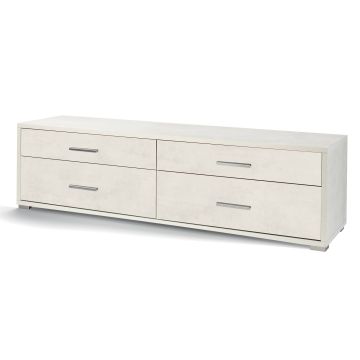 Mobile madia 4 casseti h 50 cm colore Ossido Bianco