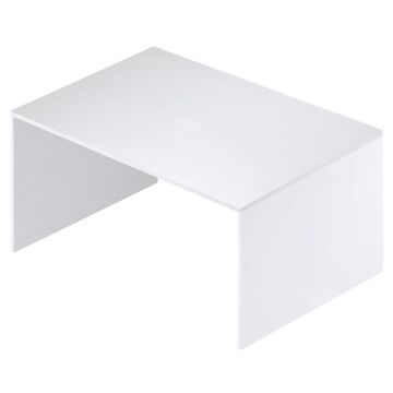 Scrivania ufficio con pannello frontale h 73 cm colore Bianco Fiammato