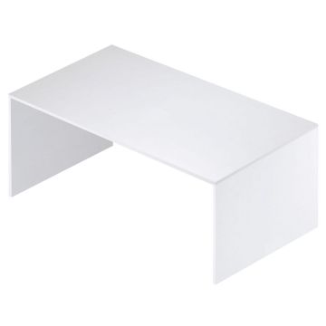 Scrivania ufficio con pannello frontale h 73 cm colore Bianco Fiammato