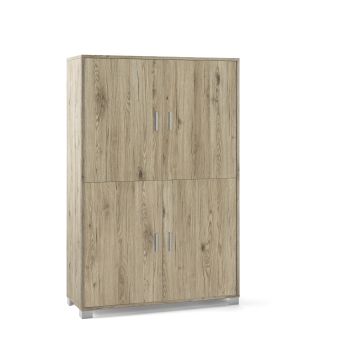 Mobile quadrante 4 ante h 162 cm colore Rovere Naturale