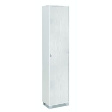 Colonna 1 anta 4 ripiani h 190 cm colore Bianco Fiammato