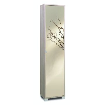 Colonna 1 anta 4 ripiani h 190 cm colore Specchio Naturale