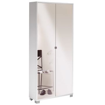 Mobile 2 ante 8 ripiani h 190 cm colore Specchio Naturale