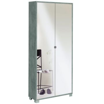 Mobile 2 ante 8 ripiani h 190 cm colore Specchio Naturale