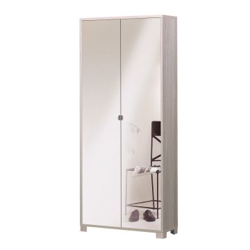 Mobile 2 ante 8 ripiani h 190 cm colore Specchio Naturale