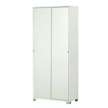 Mobile 2 ante scorrevoli h 190 cm colore Bianco Fiammato
