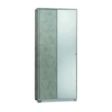 Mobile 2 ante scorrevoli h 190 cm colore Specchio Naturale