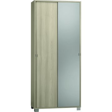 Mobile 2 ante scorrevoli h 190 cm colore Specchio Naturale