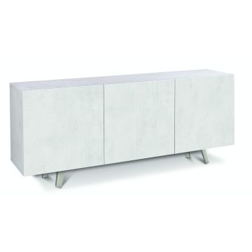 Madia 3 ante 2 ripiani h 70 cm colore Ossido Bianco