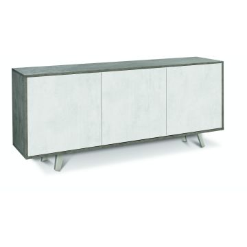 Madia 3 ante 2 ripiani h 74 cm colore Ossido Bianco